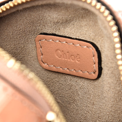 Chloe Calfskin Crocodile Embossed Mini C Round Crossbody Milky Orange 6 of 11