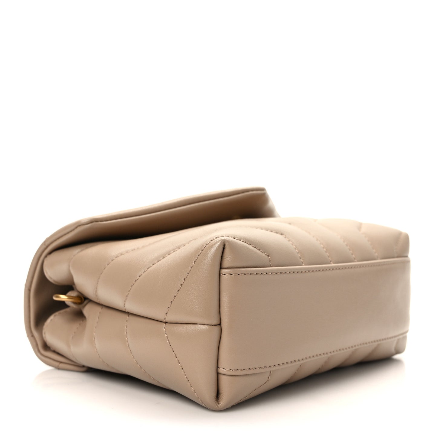 Calfskin Y Quilted Monogram Toy Loulou Crossbody Bag Dark Beige