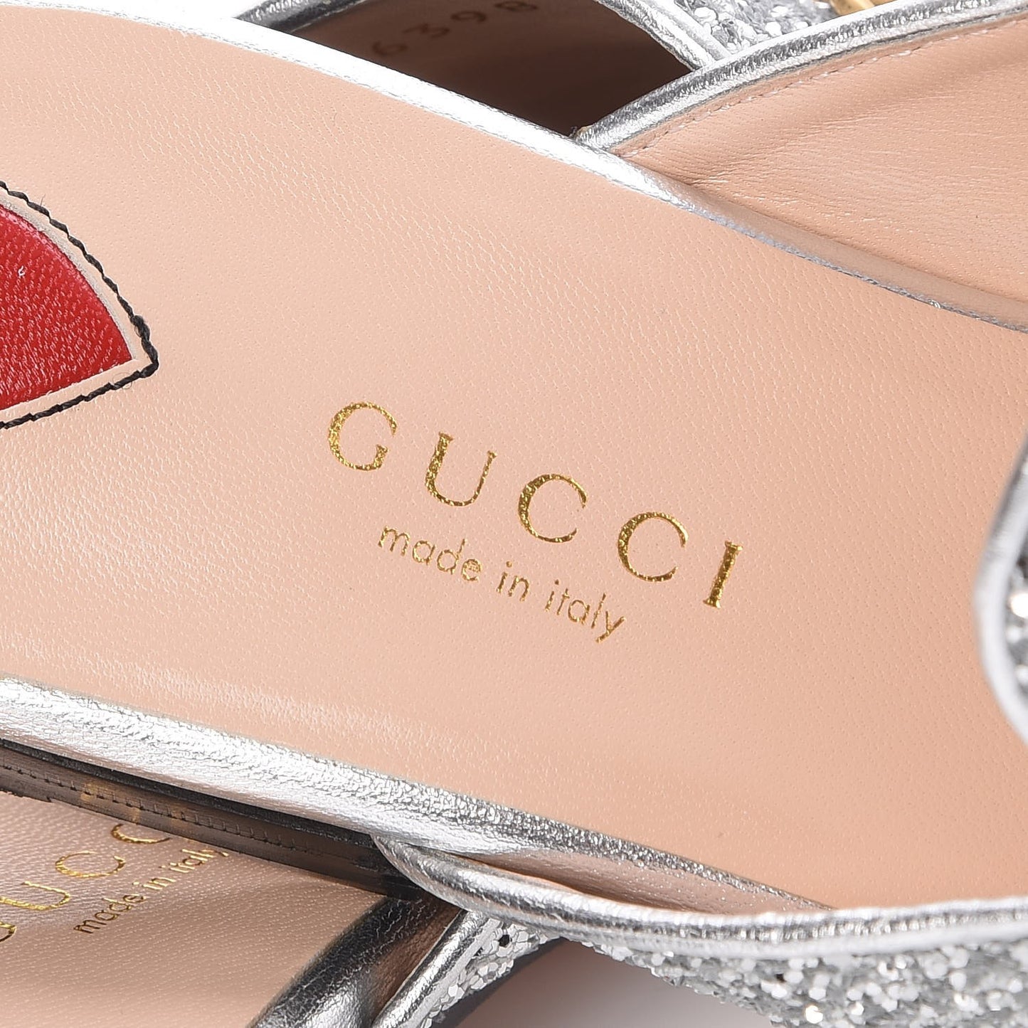 Glitter Princetown Slippers 36.5 Silver