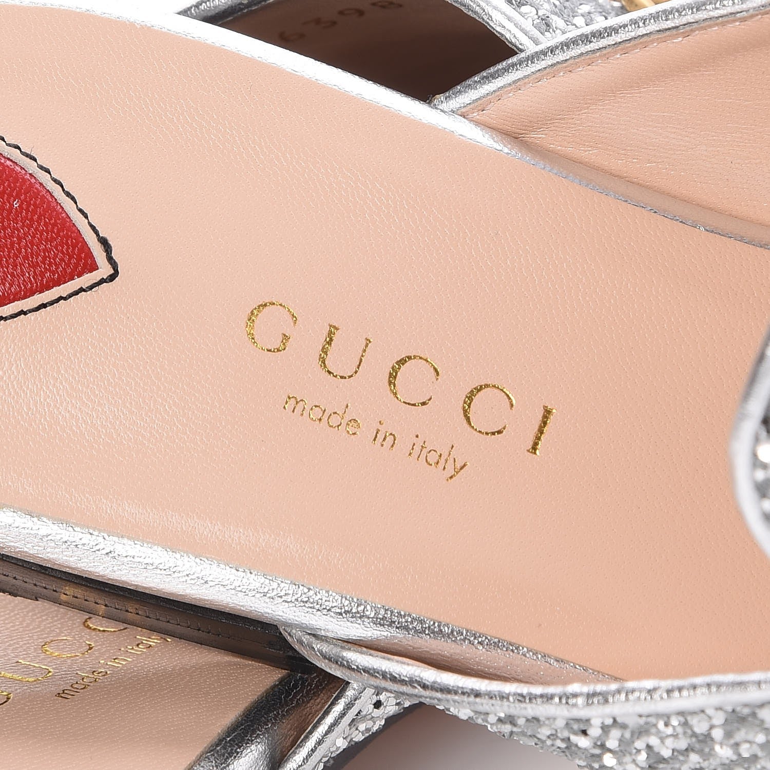 Gucci Glitter Princetown Slippers 36.5 Silver 6 of 9