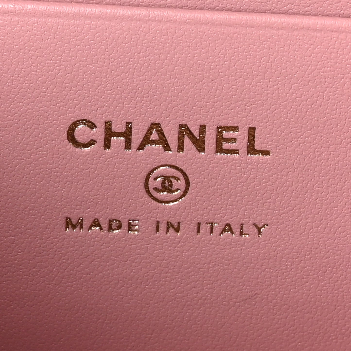Calfskin Crocodile Embossed Crococo Top Handle Slim Vanity Case With Chain Light Pink