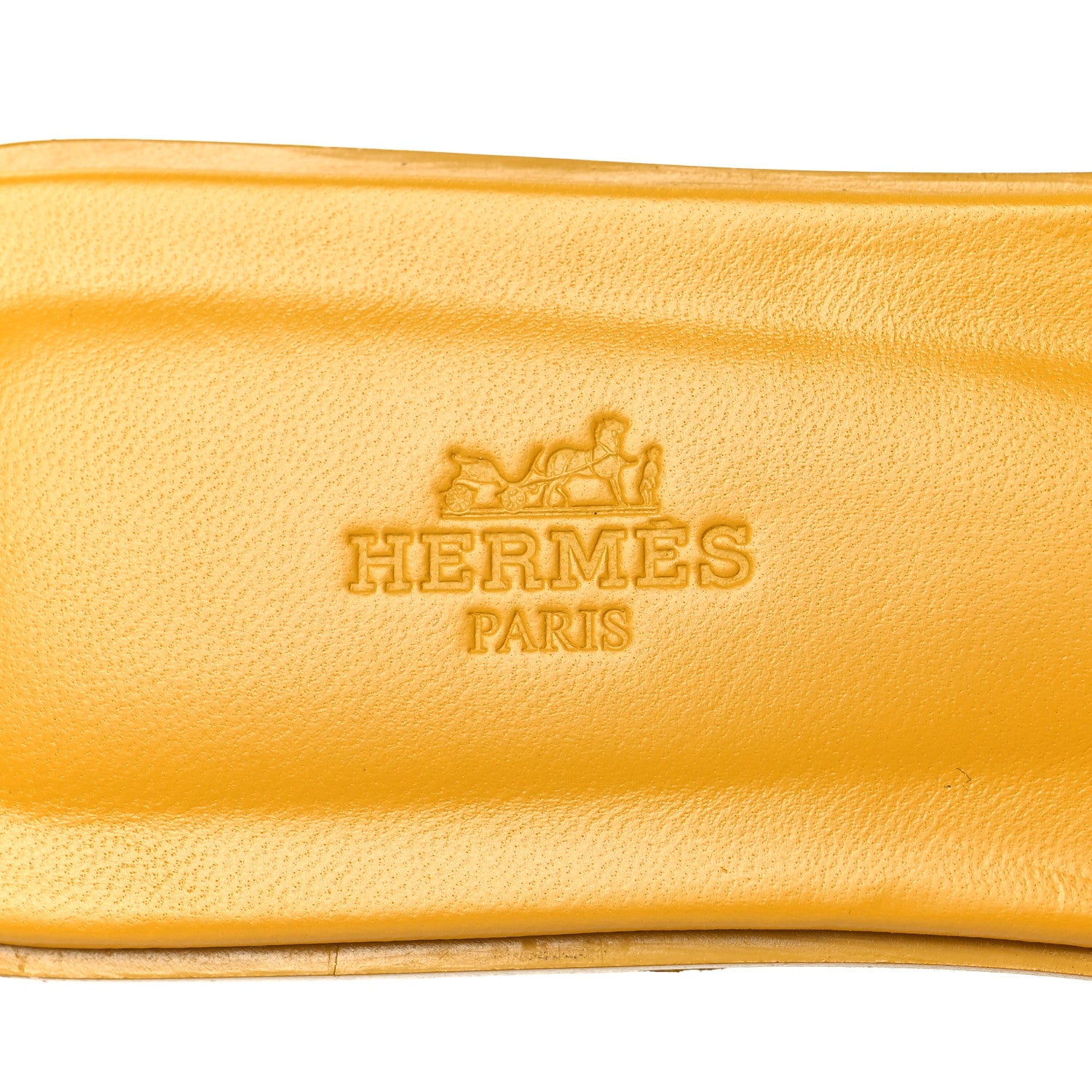 Hermes Box Calfskin Oran Sandals 40 Jaune Citron 8 of 8