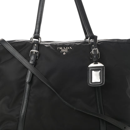 Prada Tessuto Nylon Soft Calf Tote Black 9 of 13