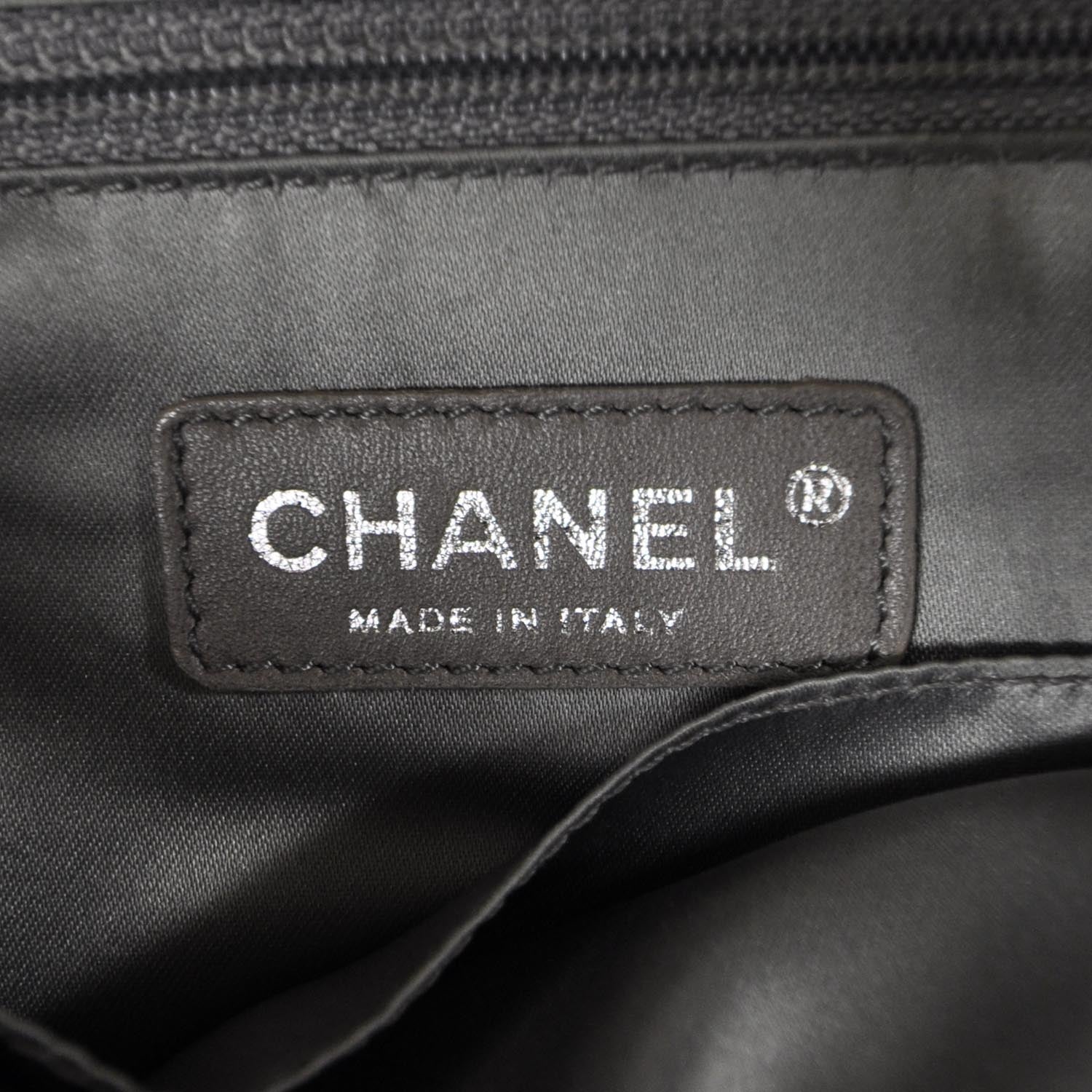 Chanel Lambskin Sharpei Shopping Tote Black 7 of 9
