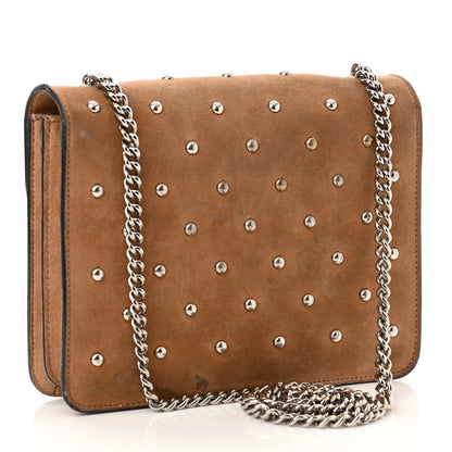 Gucci Suede Crystal Small Interlocking G Shoulder Bag Taupe 3 of 14