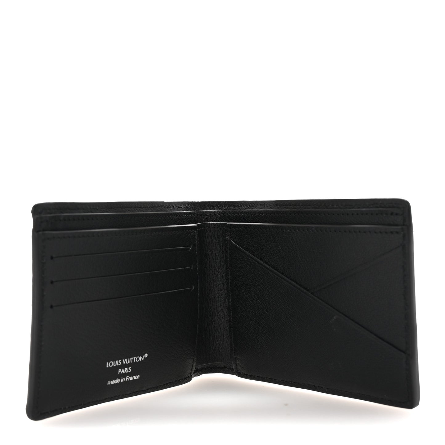 Crocodile Ostrich Taurillon Monogram Shadow Multiple Wallet Black