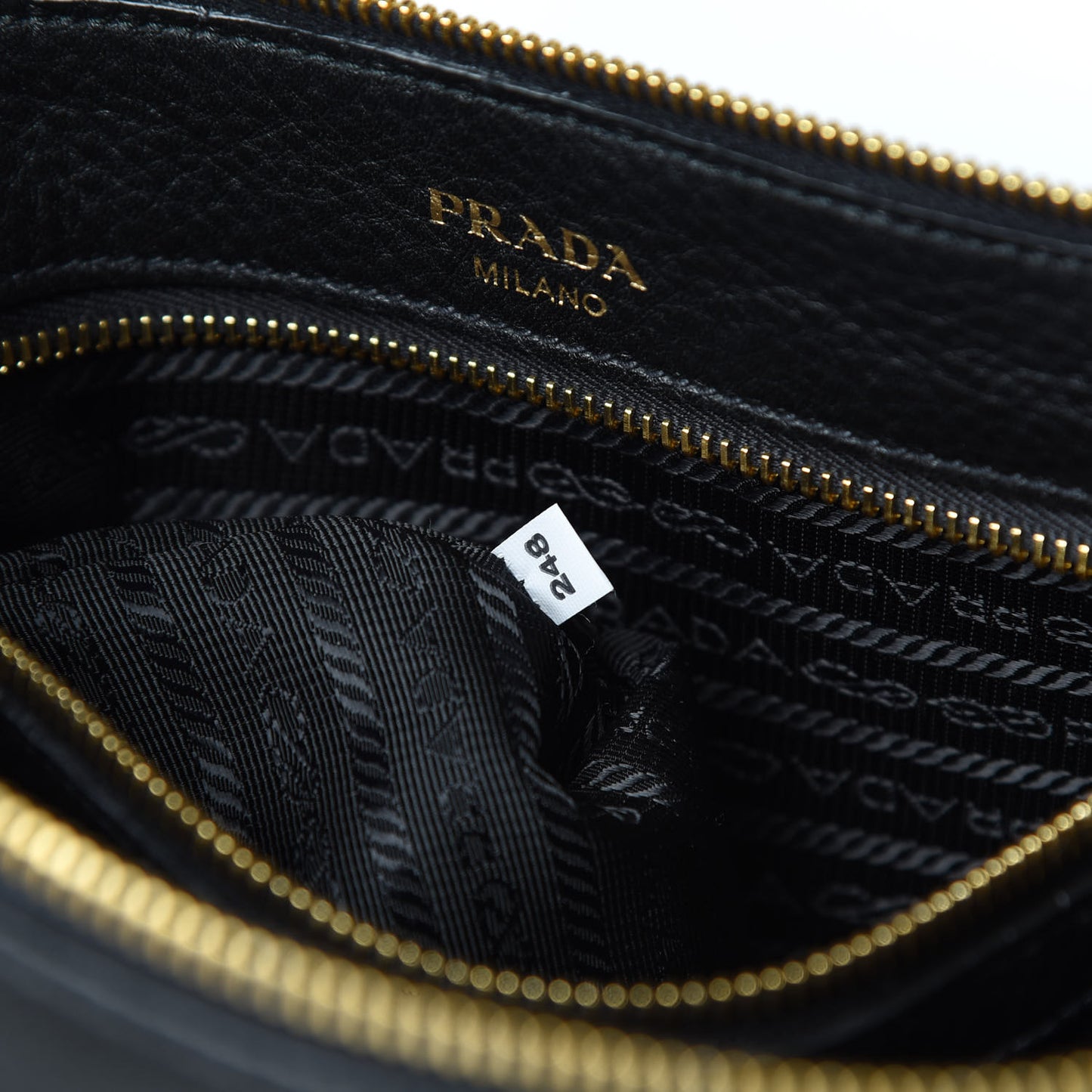 Vitello Daino Crossbody Bag Black