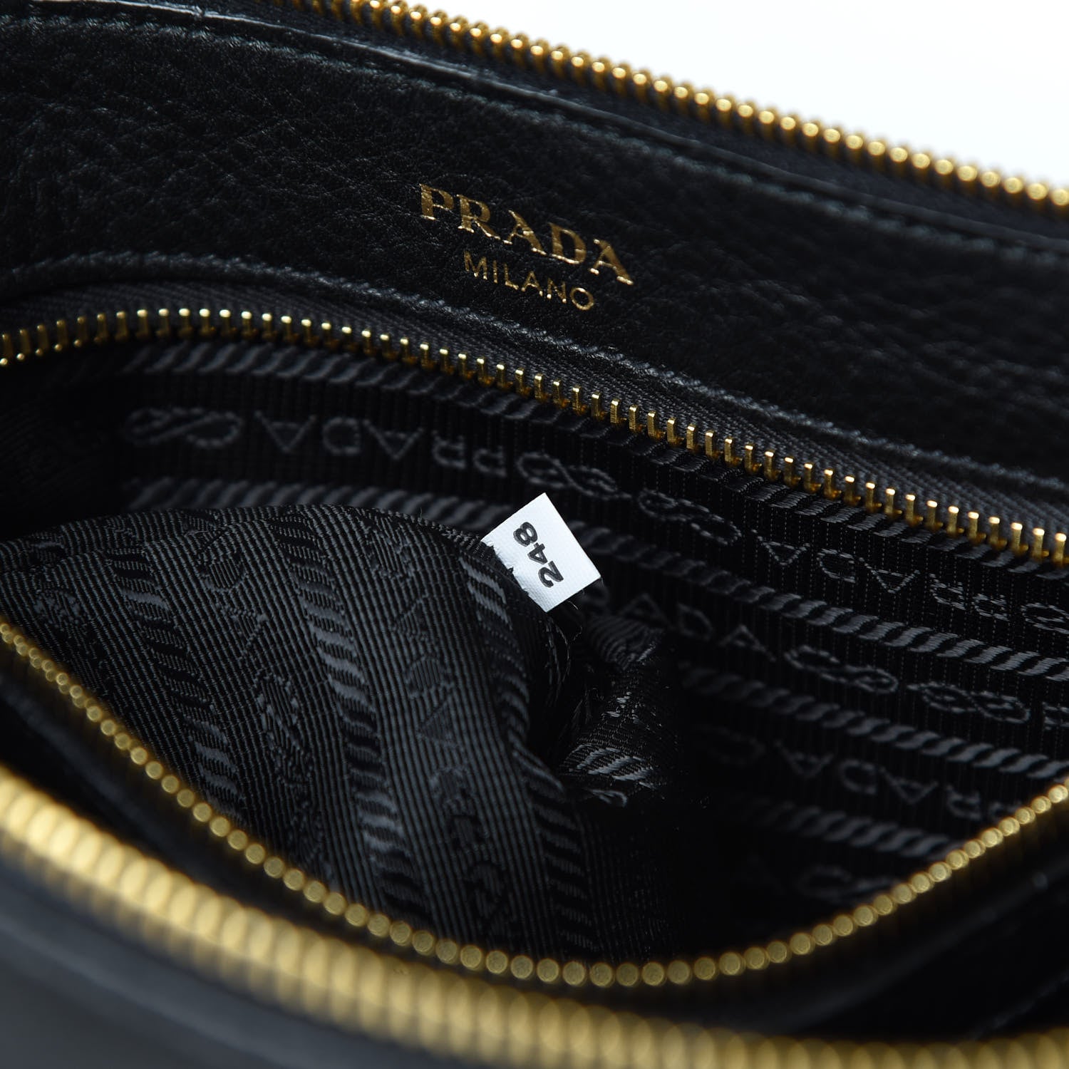 Prada Vitello Daino Crossbody Bag Black 8 of 11