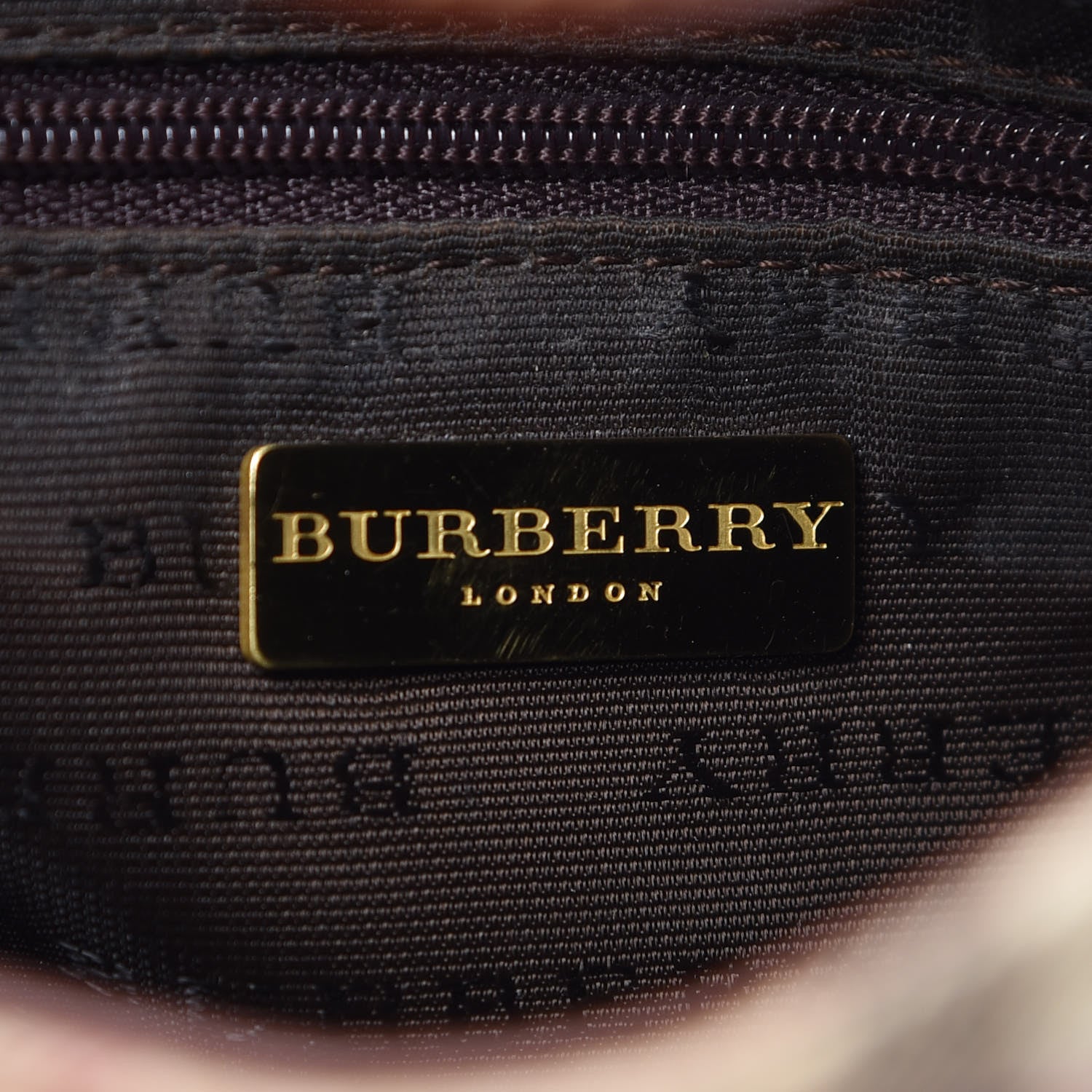 Burberry Haymarket Check Tote Chocolate 8 of 10