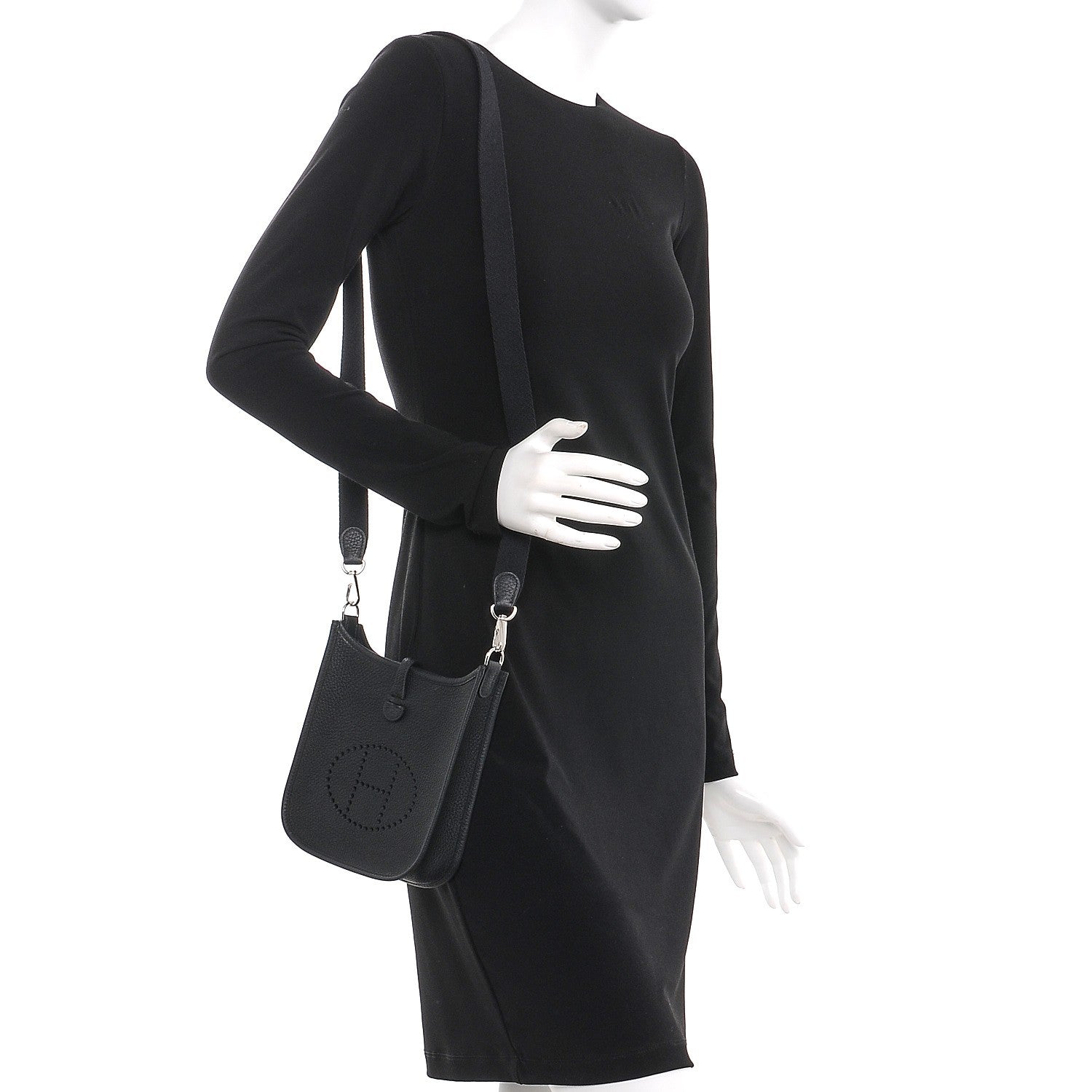 Hermes Taurillon Clemence Evelyne TPM Black 2 of 8