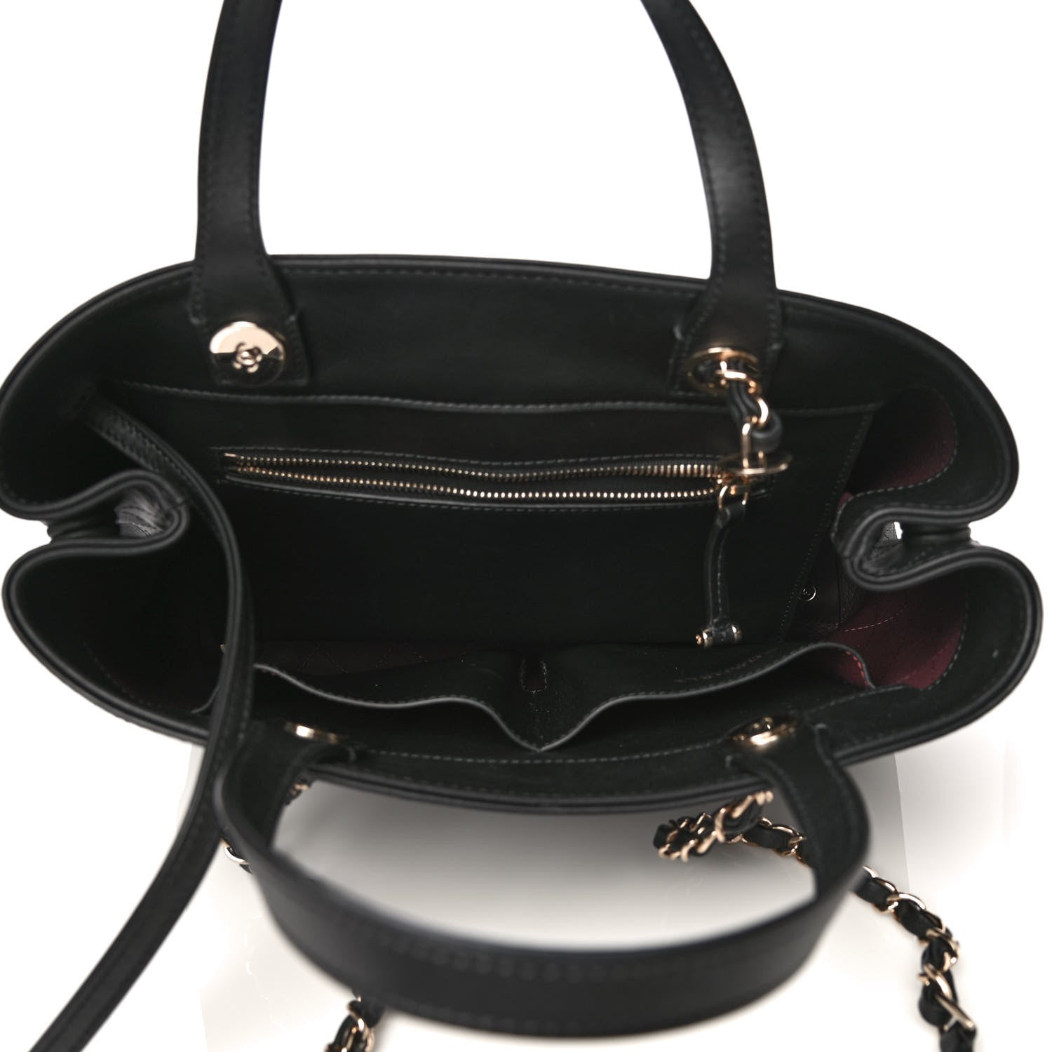 Chanel Calfskin Large Serial Shopper Tote Black 4 of 11