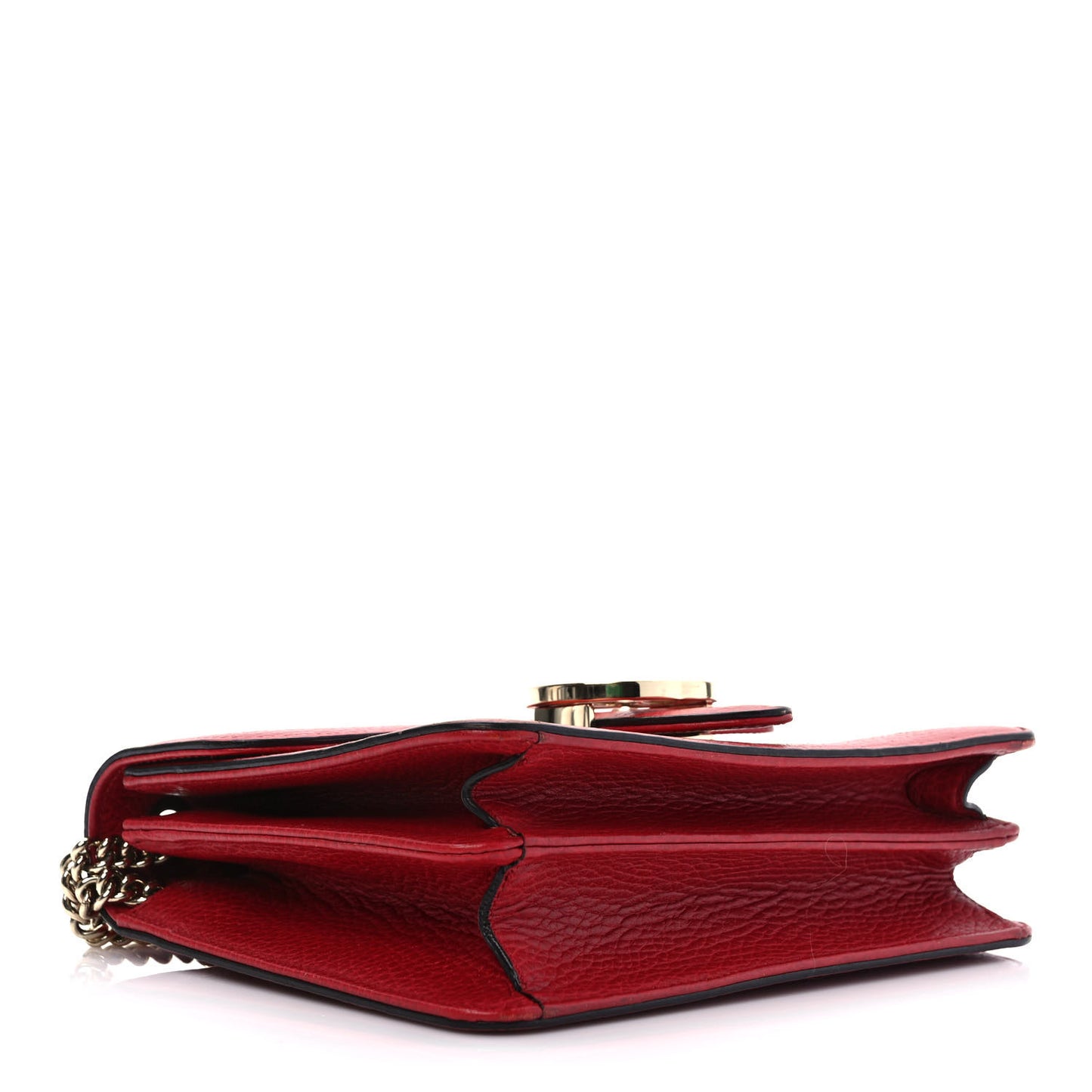 Dollar Calfskin Small Interlocking G Shoulder Bag Red