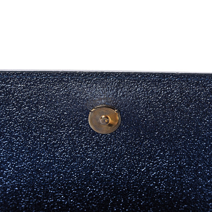 Saint Laurent Metallic Calfskin Small Monogram Kate Satchel Navy 9 of 11