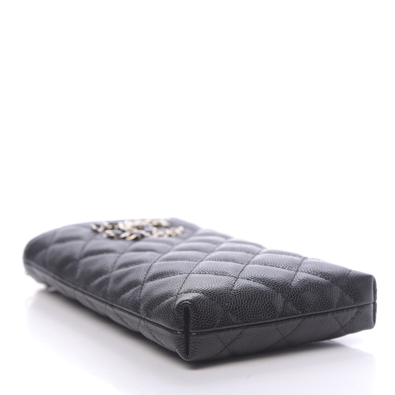 Chanel Caviar Quilted French New Wave Phone Holder With Chain Black 8 of 11