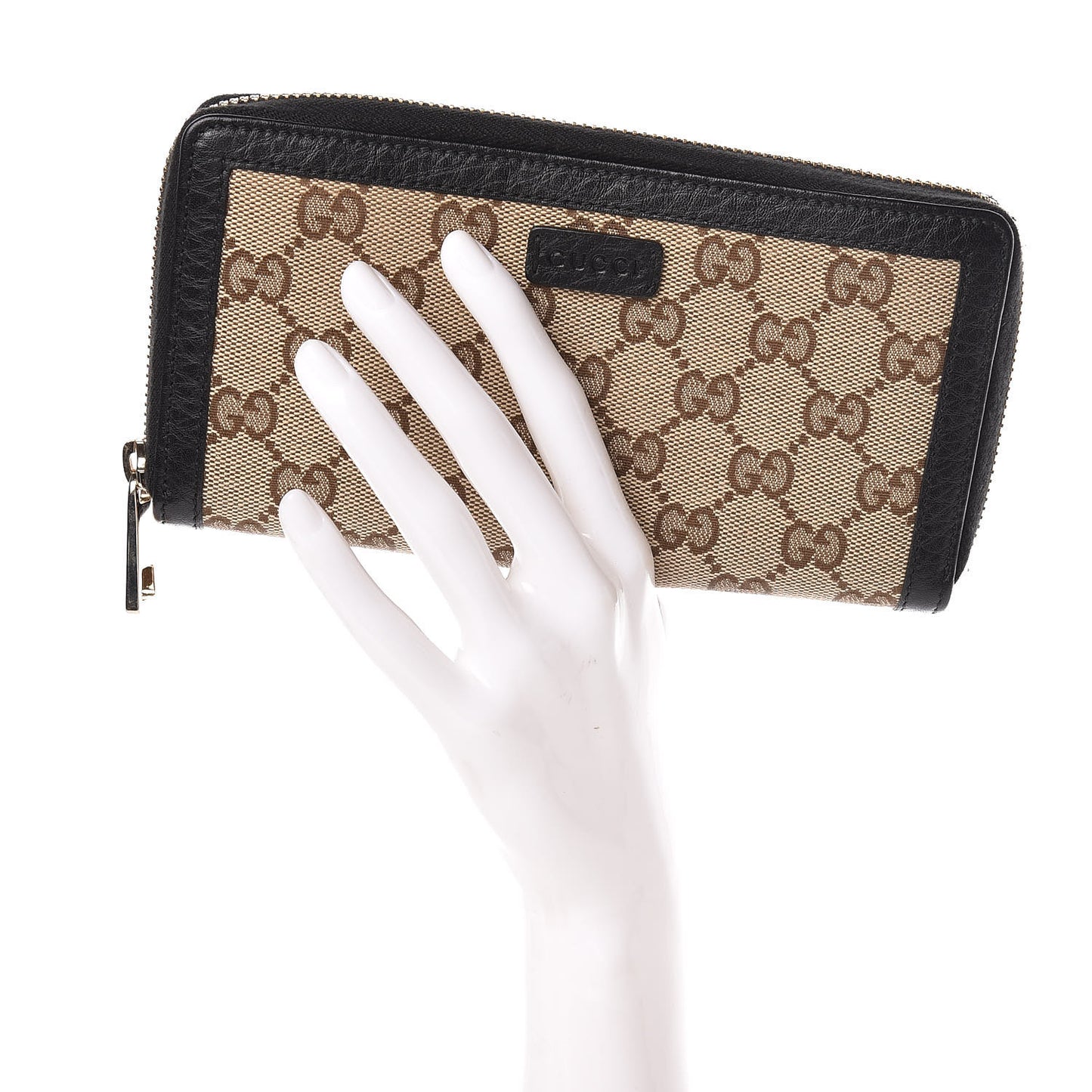 Monogram Zip Around Wallet Beige Ebony Cocoa
