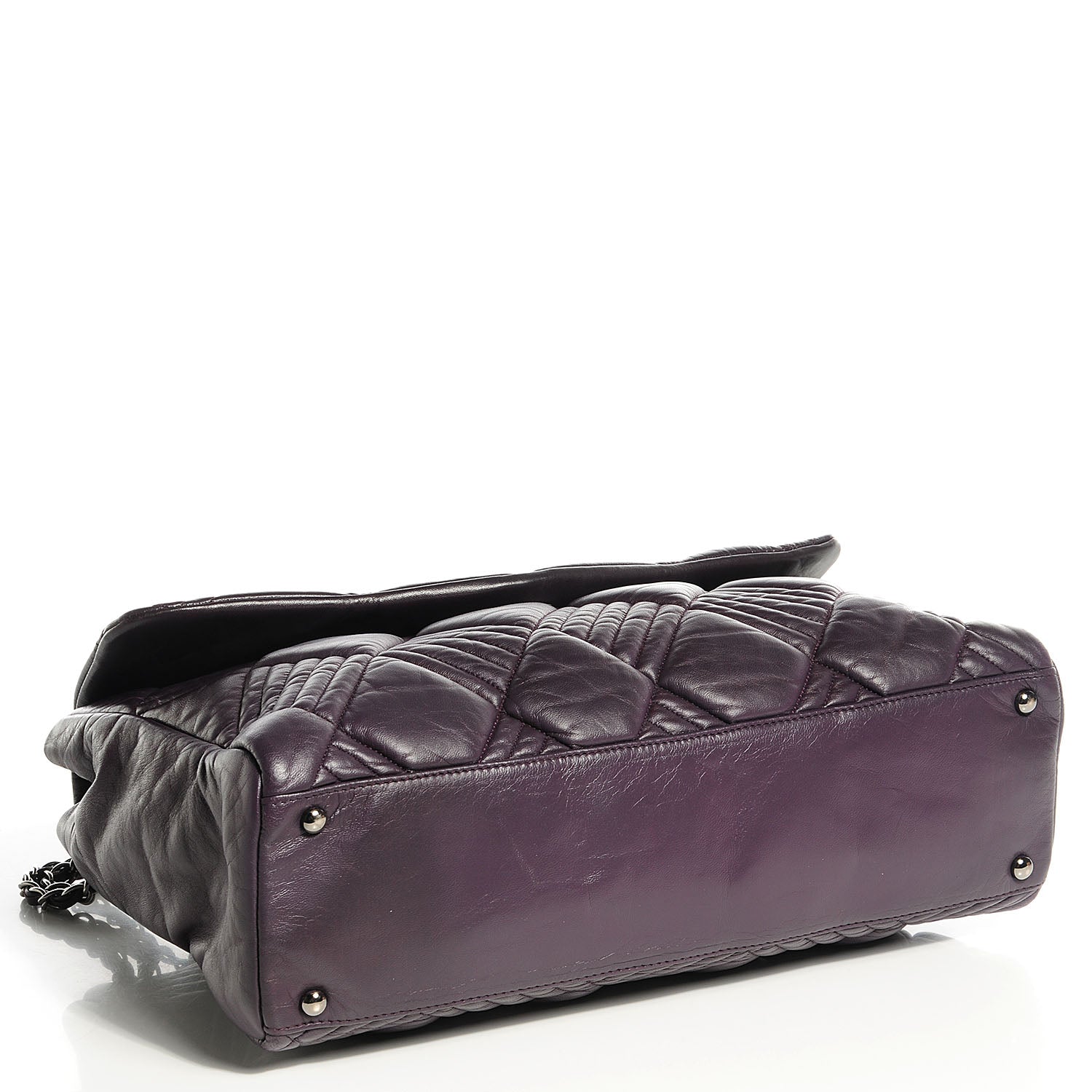 Chanel Lambskin In and Out XL Maxi Flap Bag Purple 4 of 8