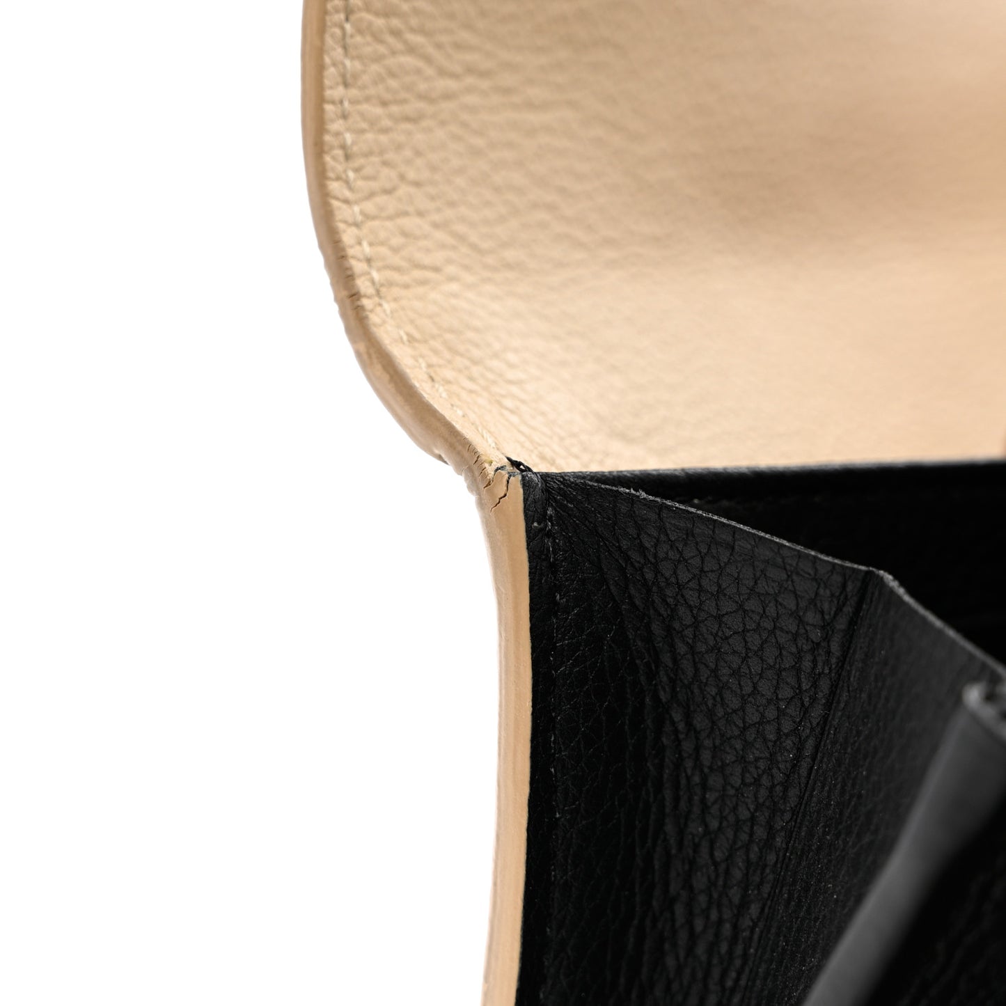 Calfskin Lockme II Wallet Vanille Black
