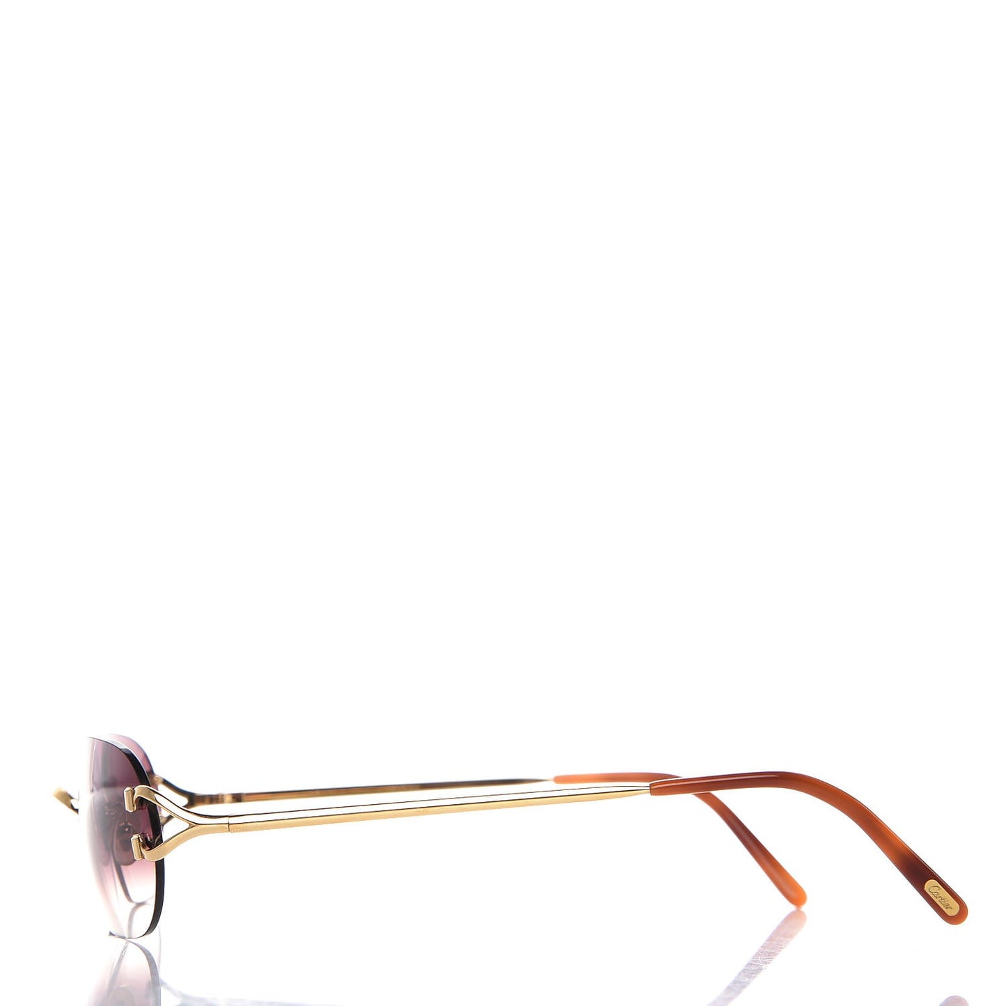 Rimless Gradient Sunglasses Gold
