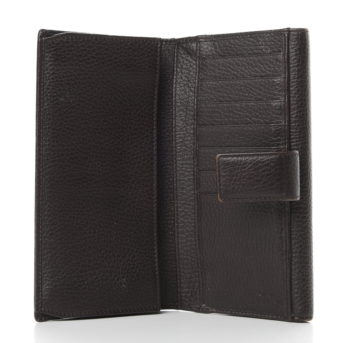 Calfskin Studded Soho Continental Wallet Dark Brown