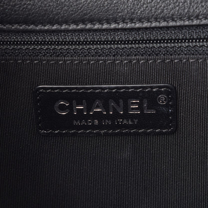 Chanel Calfskin Quilted Medium Frame In Chain Flap Black 6 of 7