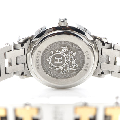 Hermes Stainless Steel 24mm Clipper Quartz Watch Gold 4 of 6