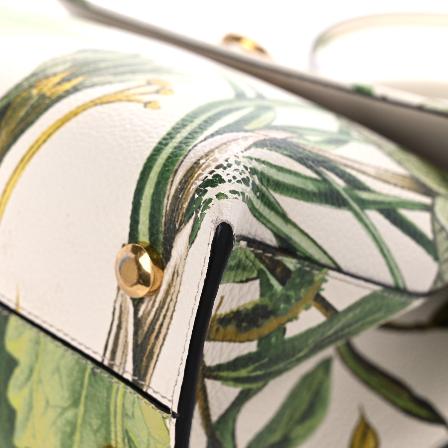 Salvatore Ferragamo Calfskin Floral Print Trifolio Top Handle Bag Multicolor 8 of 22