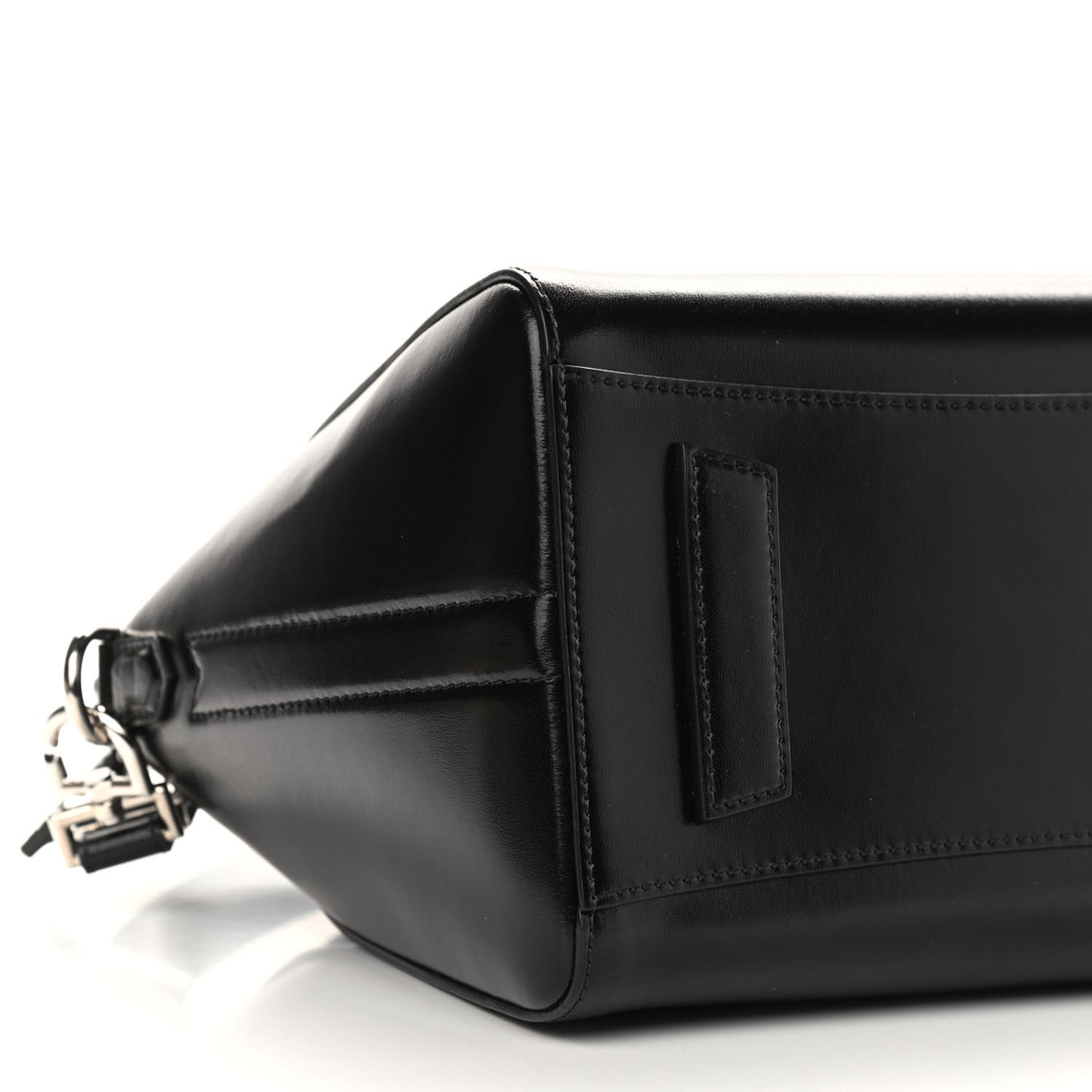 Shiny Lord Calfskin Small Antigona Black