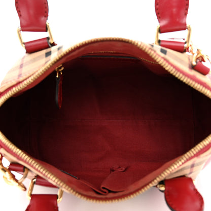 Burberry Haymarket Check Small Blaze Satchel Military Red 5 of 13