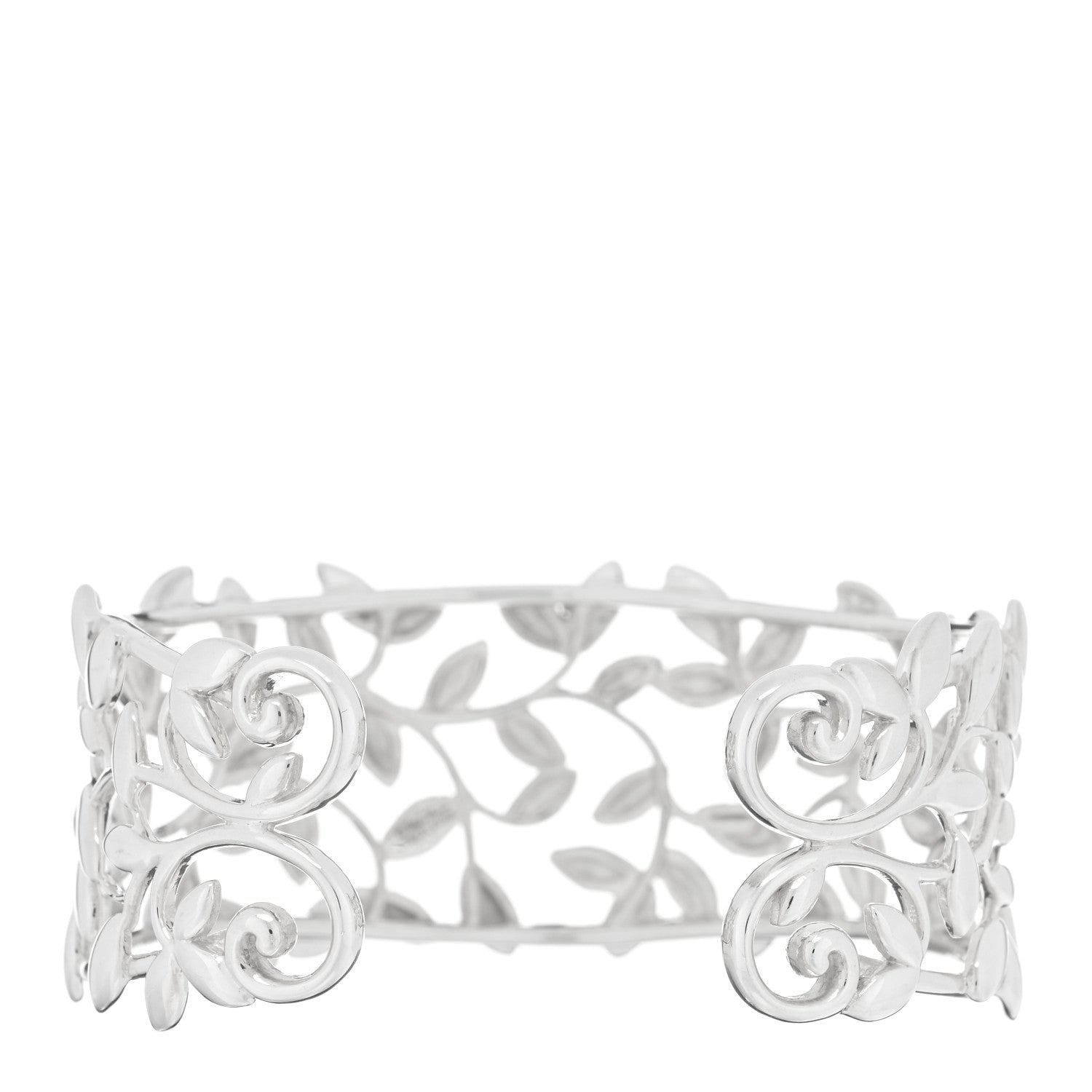 Tiffany Sterling Silver Paloma Picasso Olive Leaf Cuff Bracelet 2 of 3