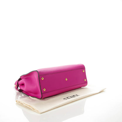 Fendi Vitello Seta Medium Peekaboo Iconic Satchel Magenta 4 of 8