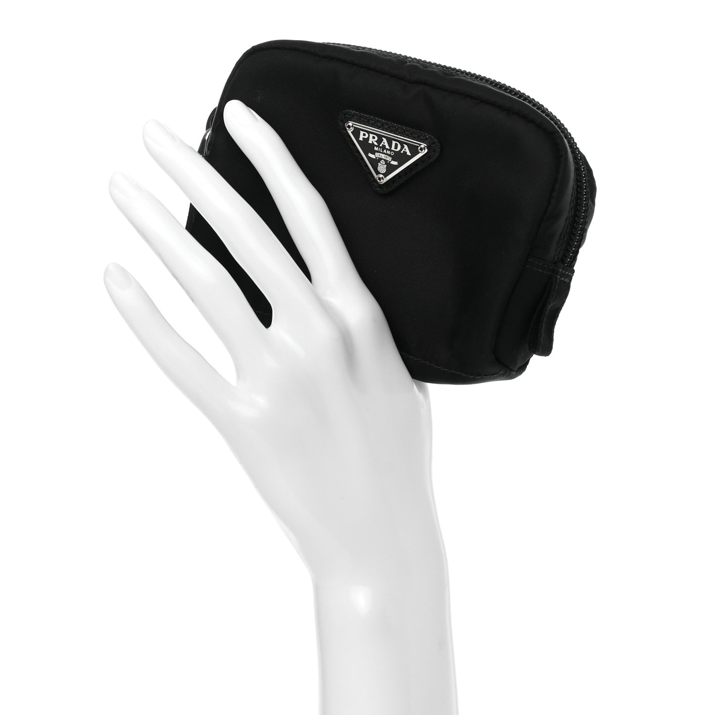 Tessuto Nylon Saffiano Pouch Black