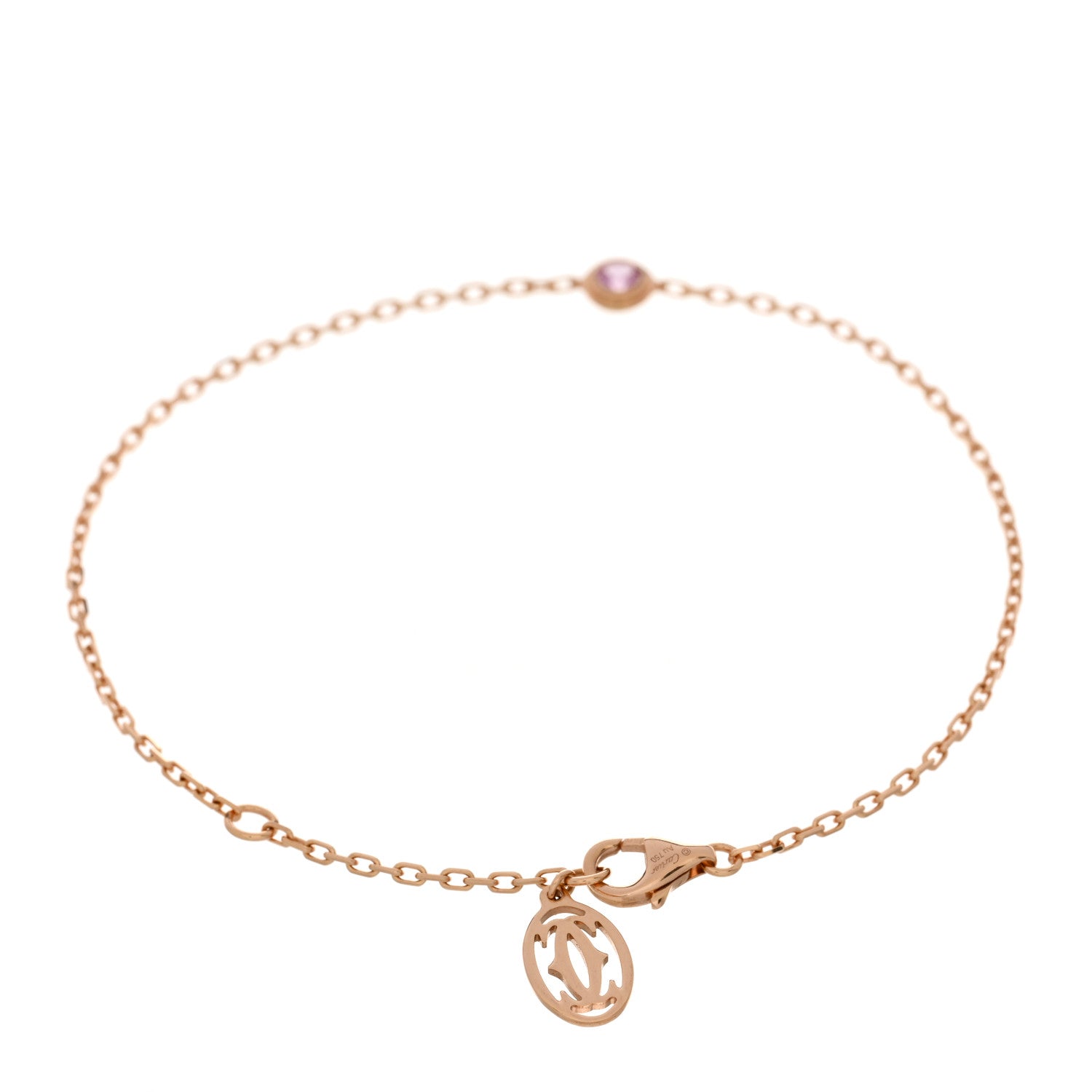 Cartier 18K Pink Gold Pink Sapphire D'Amour Bracelet 2 of 4