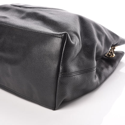 Gucci Pebbled Calfskin Large Soho Chain Shoulder Bag Black 10 of 12
