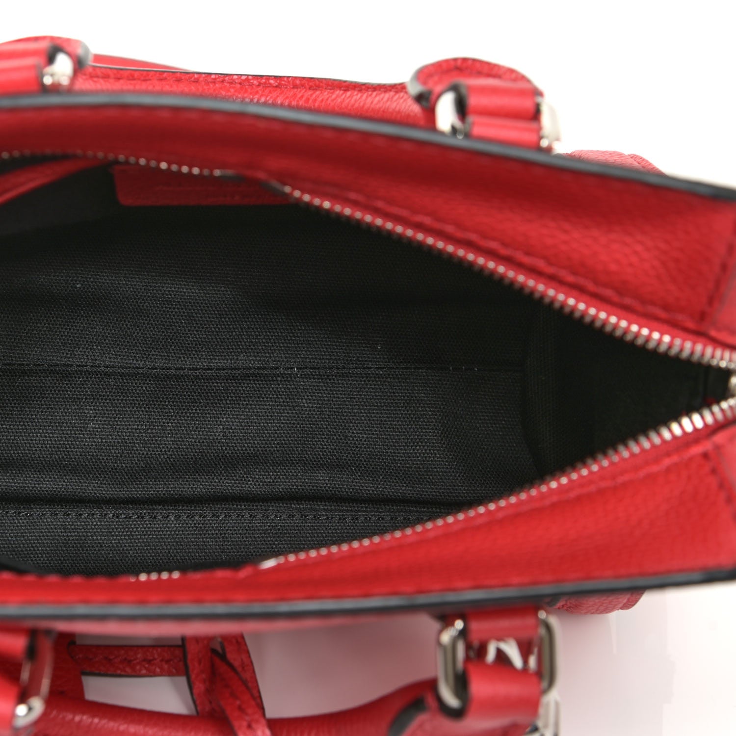 Alexander McQueen Pebbled Calfskin Mini Padlock Tote Red 5 of 9