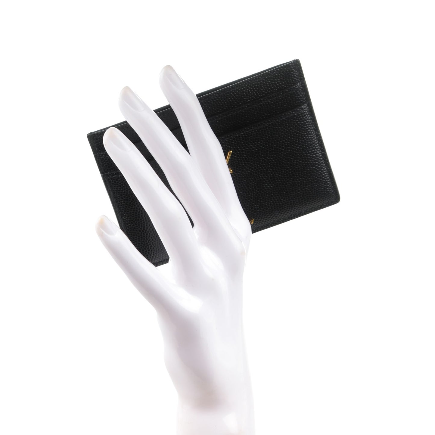 Grain De Poudre Monogram Credit Card Case Black