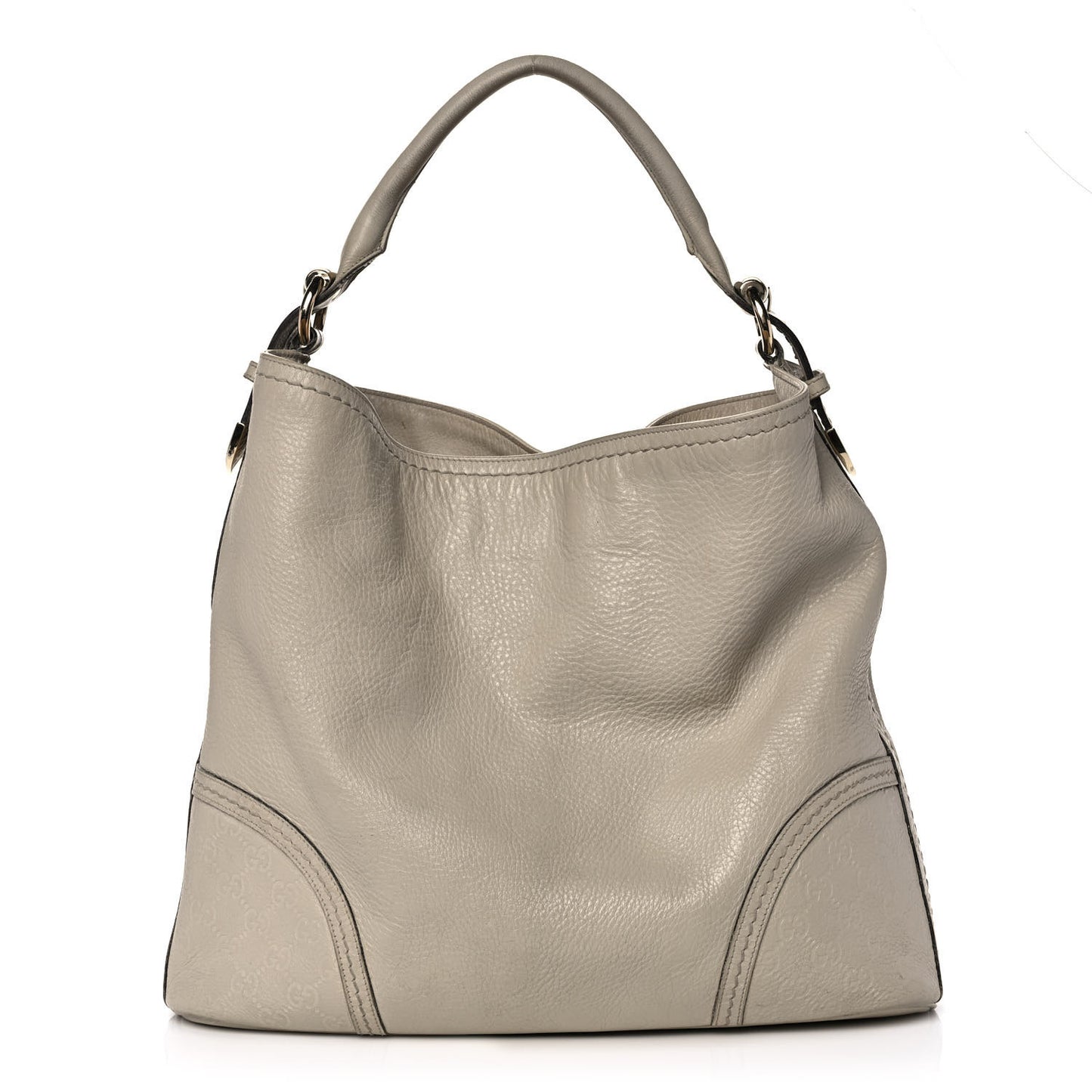 Calfskin Guccissima Trim Large Signoria Hobo Ivory