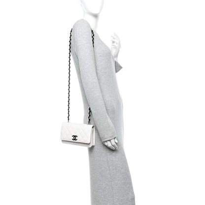 Chanel Caviar Quilted My Everything Wallet On Chain WOC White 2 of 12