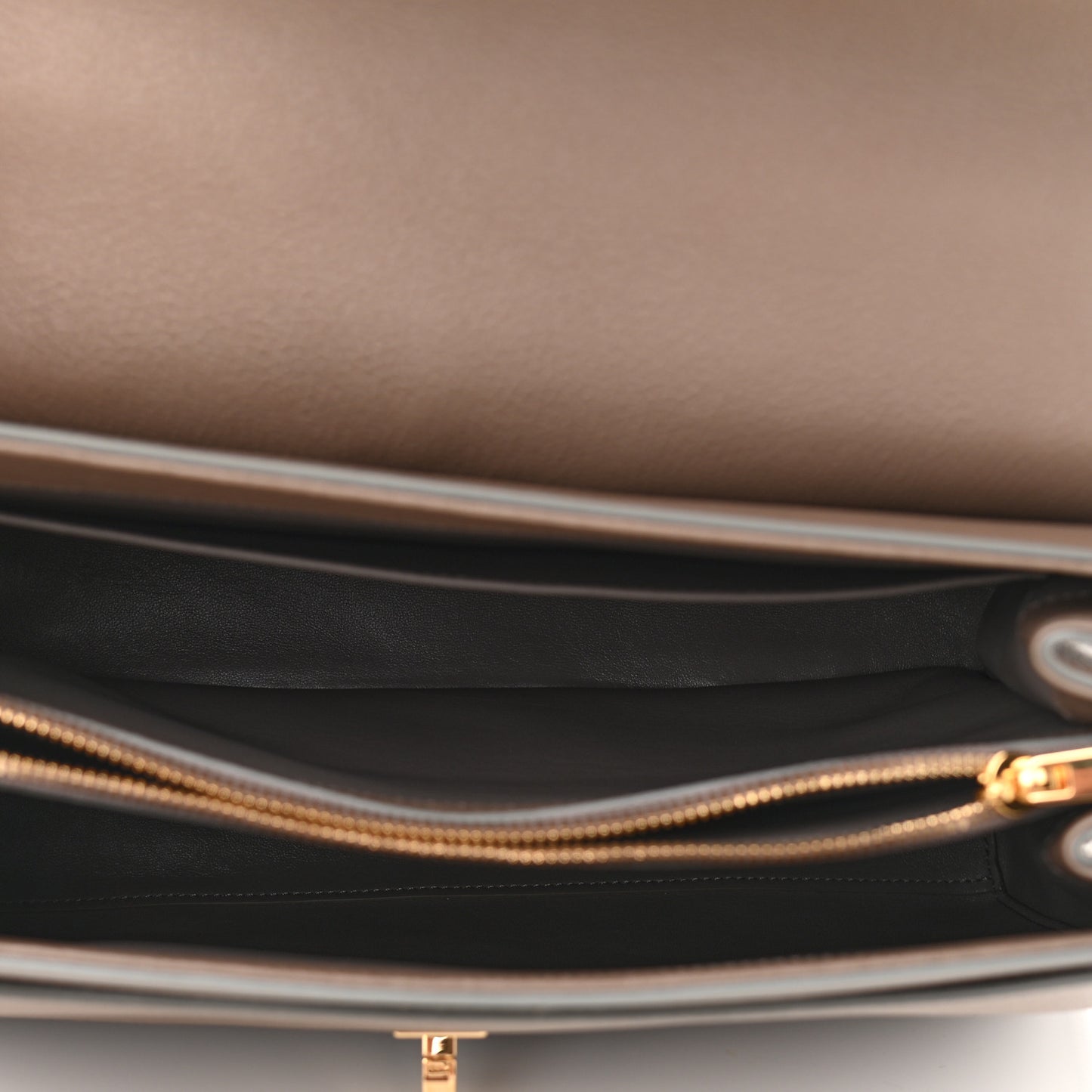 Satinated Calfskin Medium 16 Top Handle Bag Beige