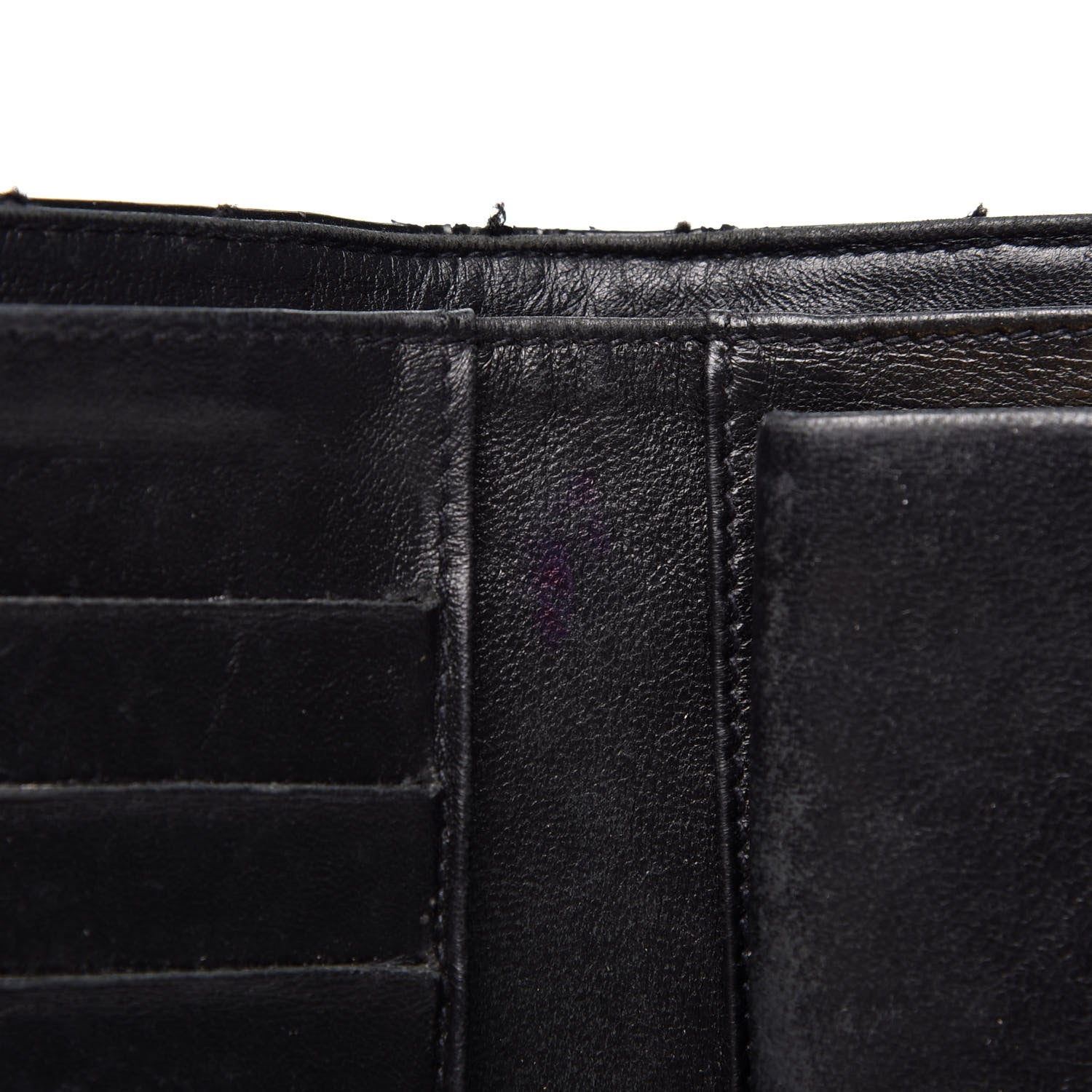 Chanel Glazed Calfskin Diamond Stitched French Wallet Black 12 of 17