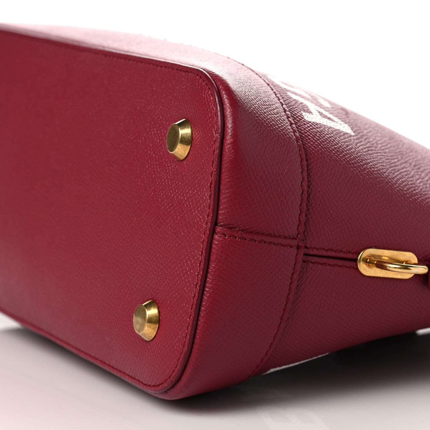 Balenciaga Signature Grained Calfskin Logo S Ville Top Handle Bag Rouge Grenat White 11 of 11