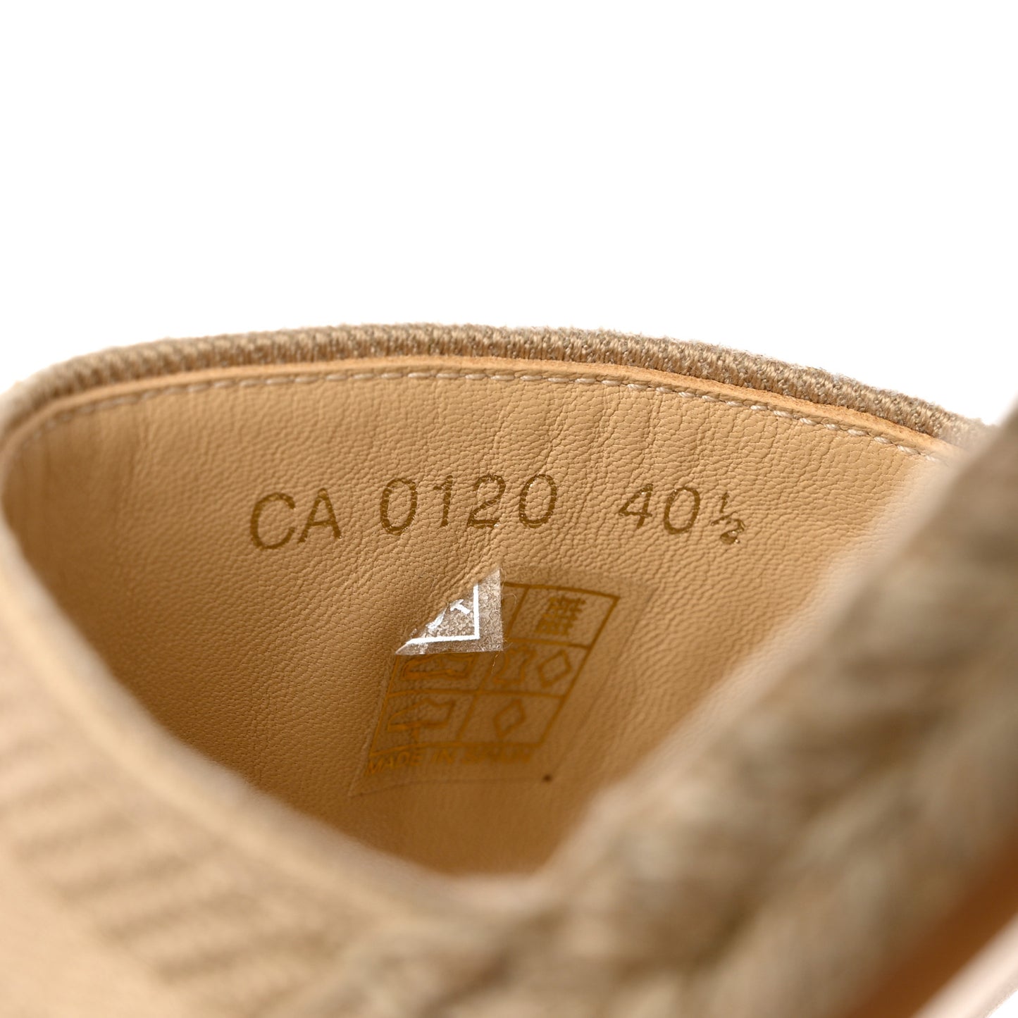 Canvas Embroidered Granville Ankle Tie Espadrille Flat Sandals 40.5 Cream
