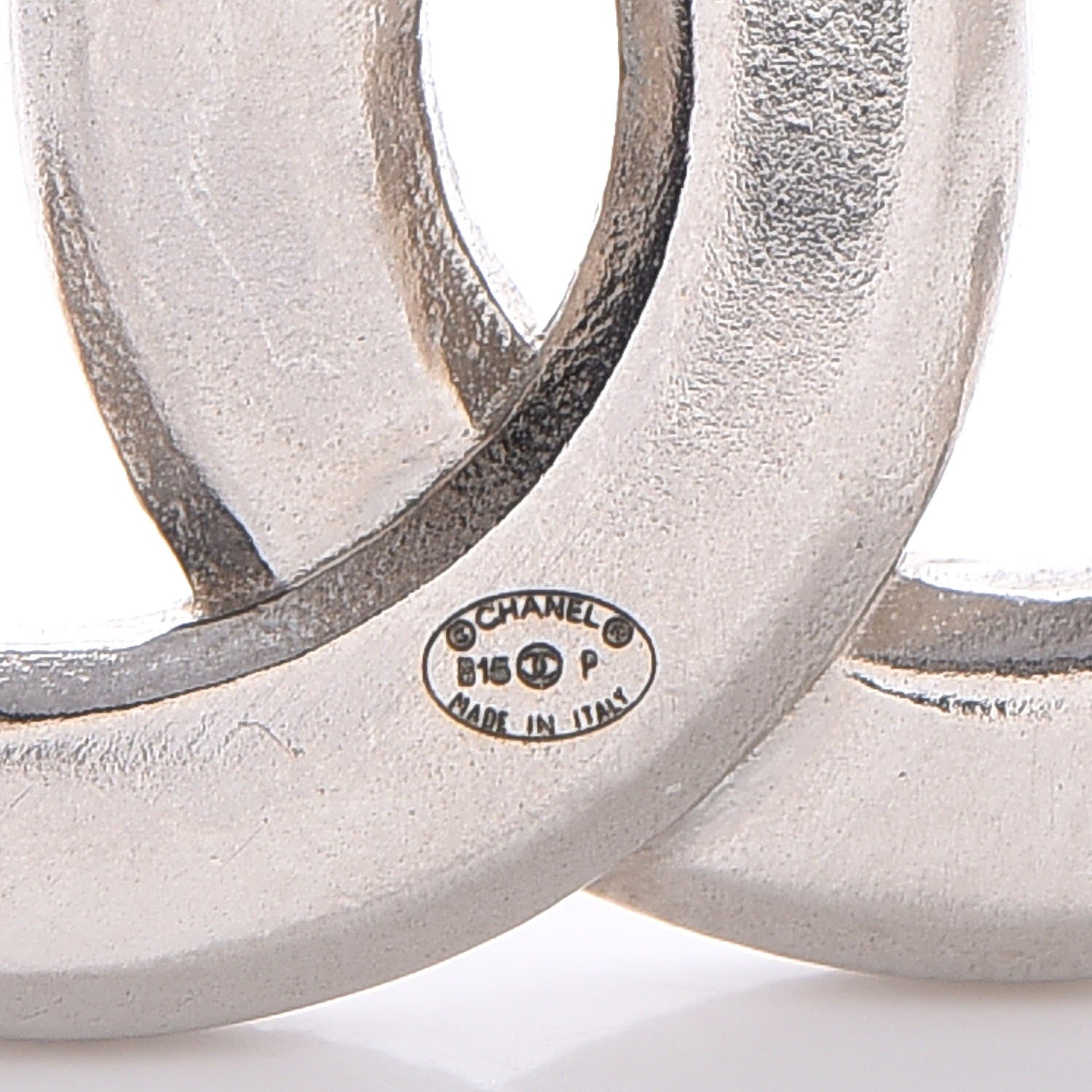 Chanel Crystal Baguette CC Brooch Grey Silver 4 of 4