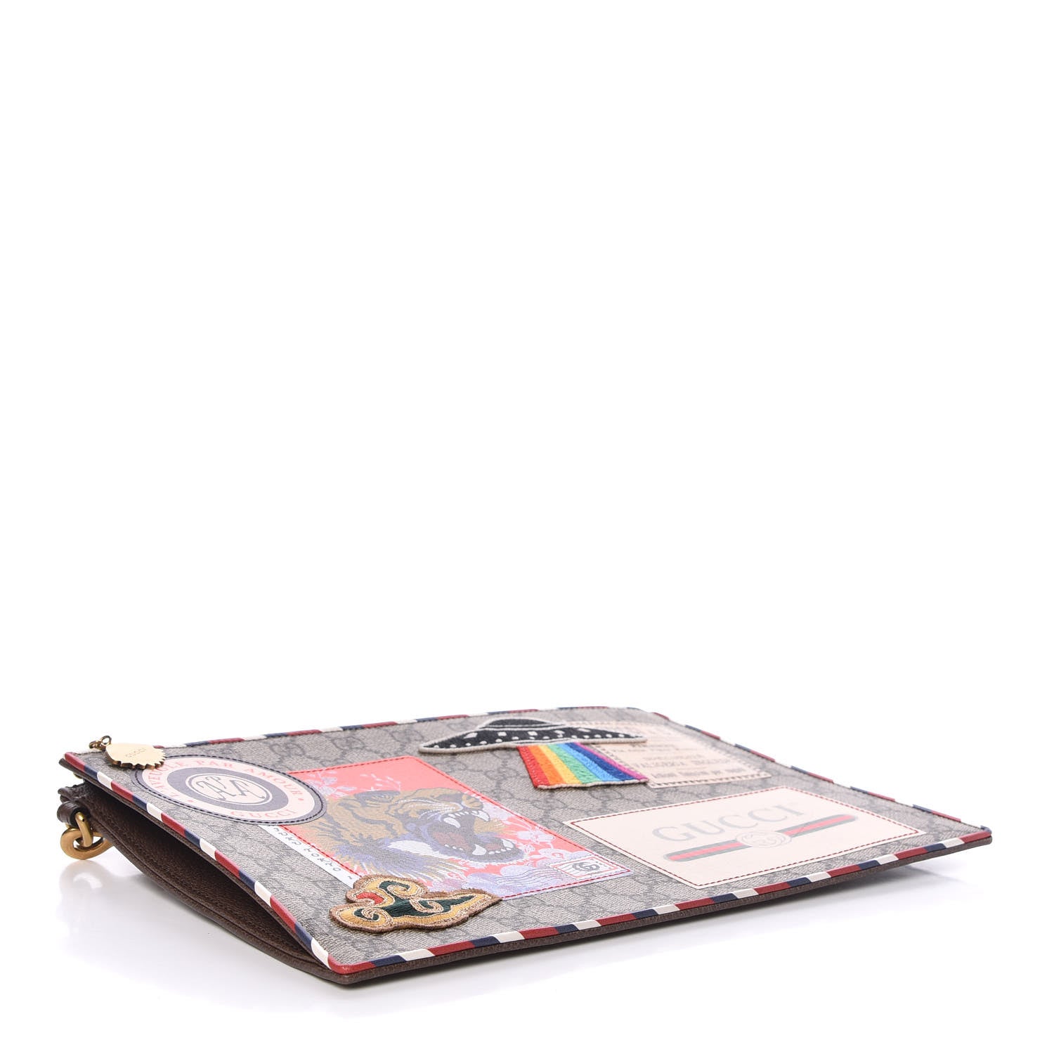 Gucci GG Supreme Monogram Courrier Documents Holder Beige New Acero 4 of 8