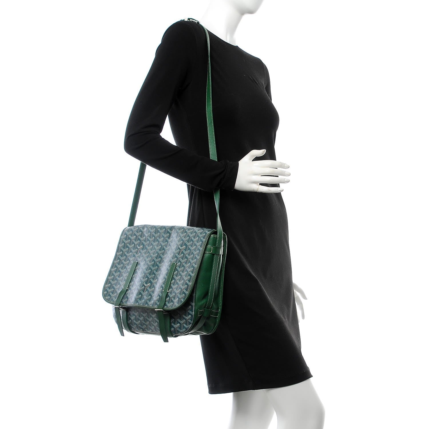 Goyard Goyardine Belvedere GM Messenger Bag Green 2 of 12