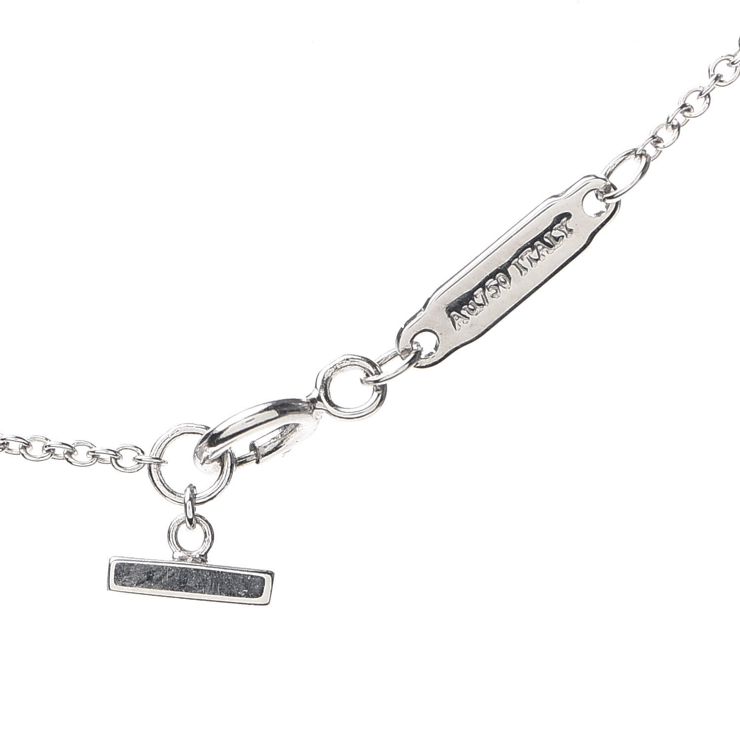 Tiffany 18K White Gold Diamond Mini T Smile Pendant Necklace 4 of 6
