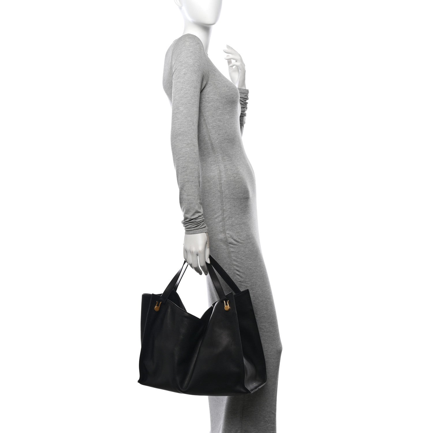 The Row Polished Saddle Calfskin Alexia Bag Black 2 of 11