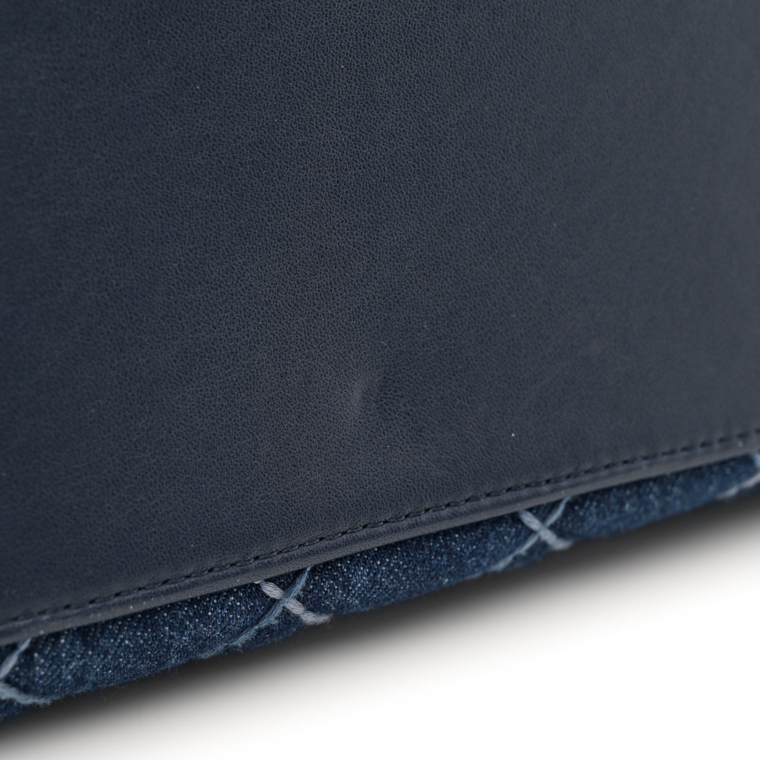 Chanel Denim Quilted Small Coco Handle Flap Blue 13 of 14