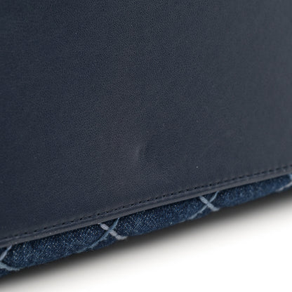 Chanel Denim Quilted Small Coco Handle Flap Blue 13 of 14