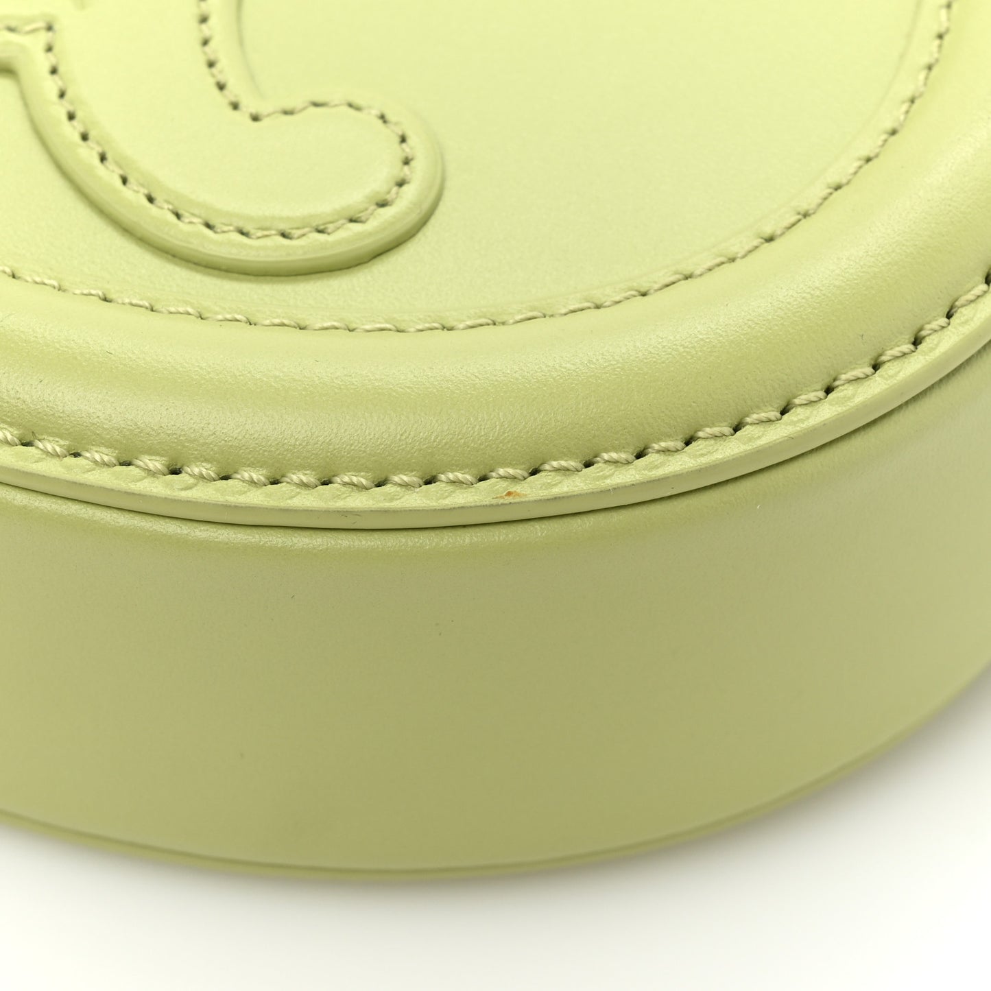 Smooth Calfskin Cuir Small Triomphe Oval Purse Crossbody Light Jade