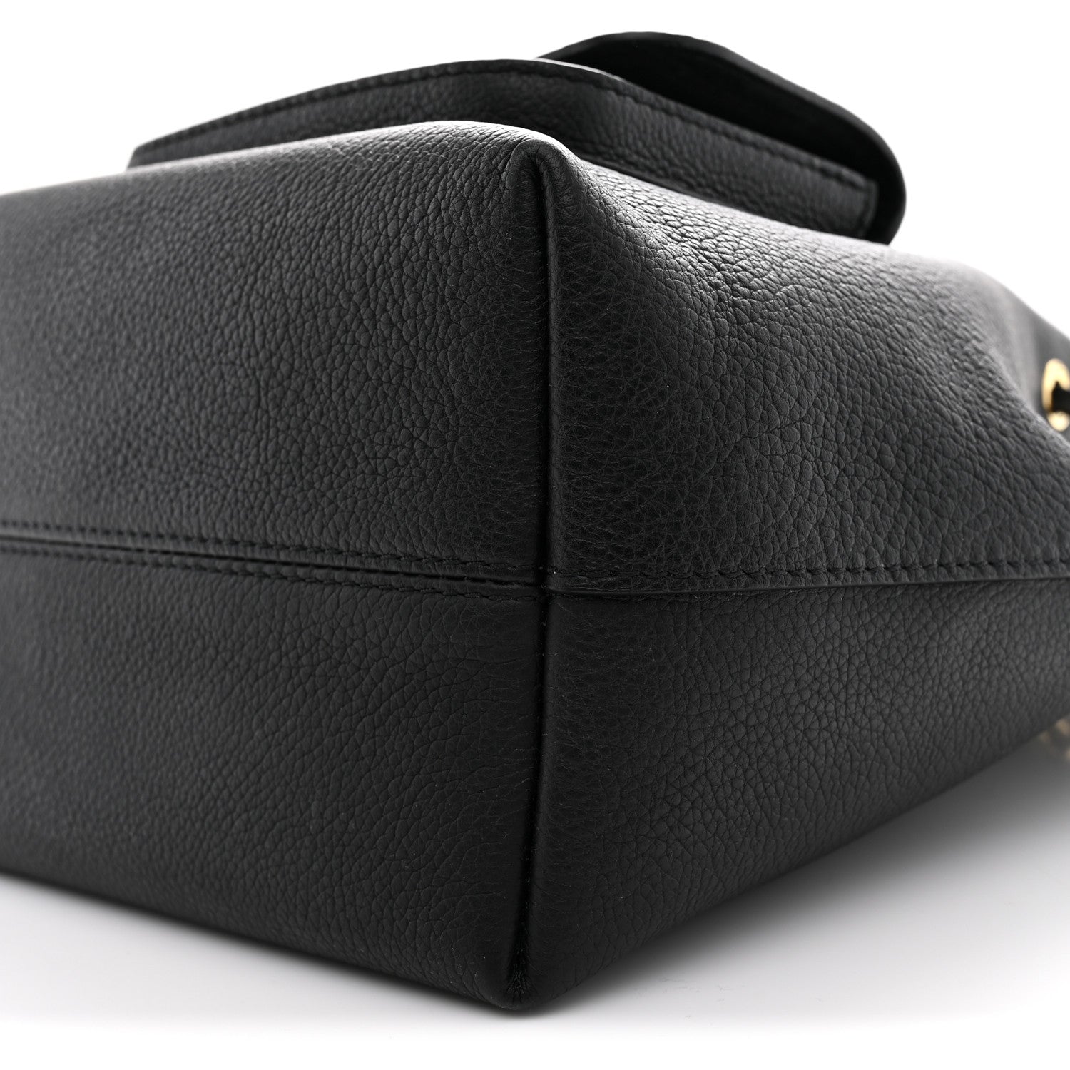 Louis Vuitton Calfskin Lockme Bucket MM Black 9 of 9